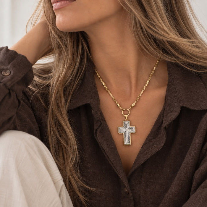 COLLAR CRUZ  PADRE NUESTRO