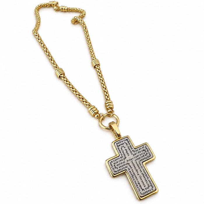 COLLAR CRUZ  PADRE NUESTRO